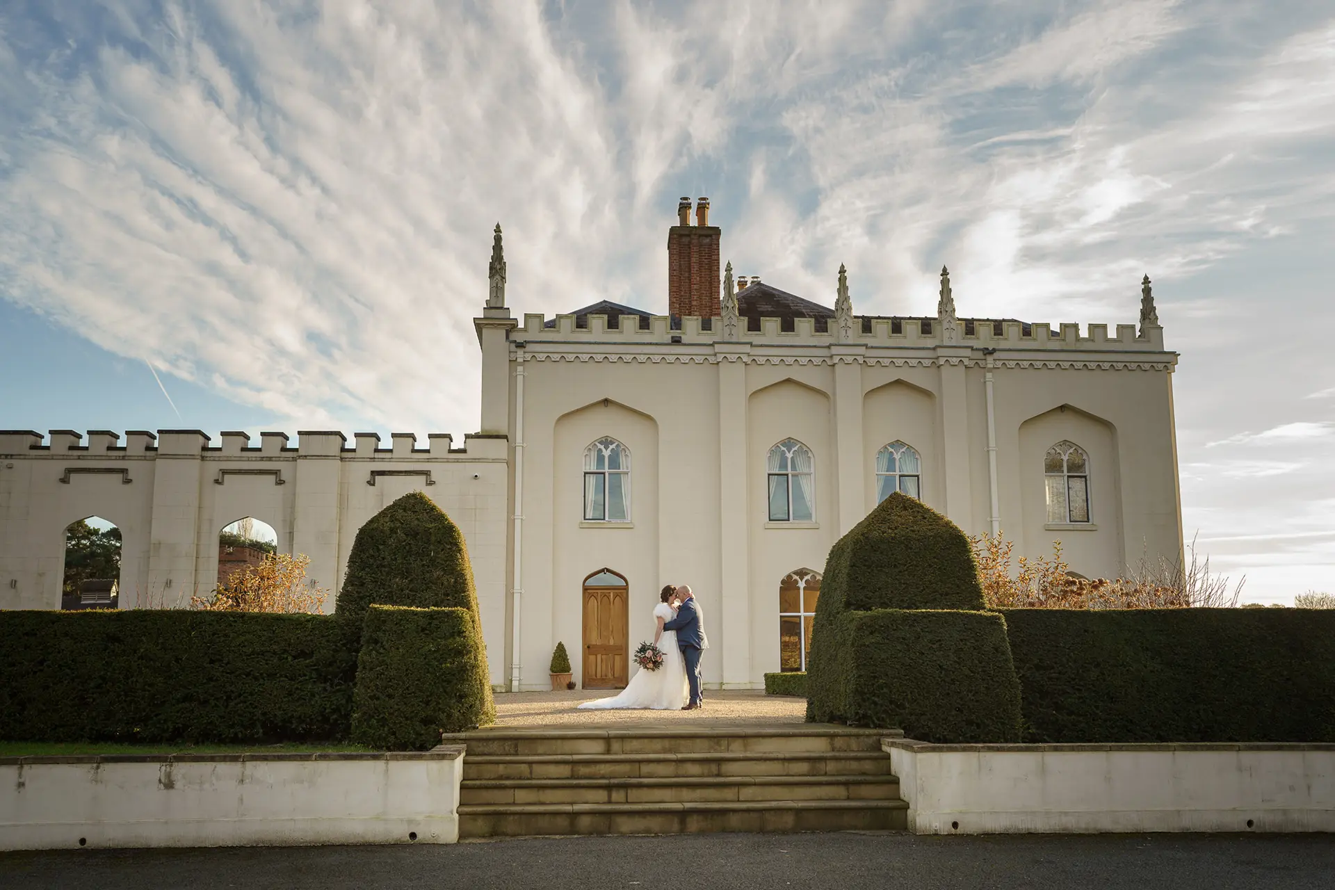 Combermere Abbey venue winter couple