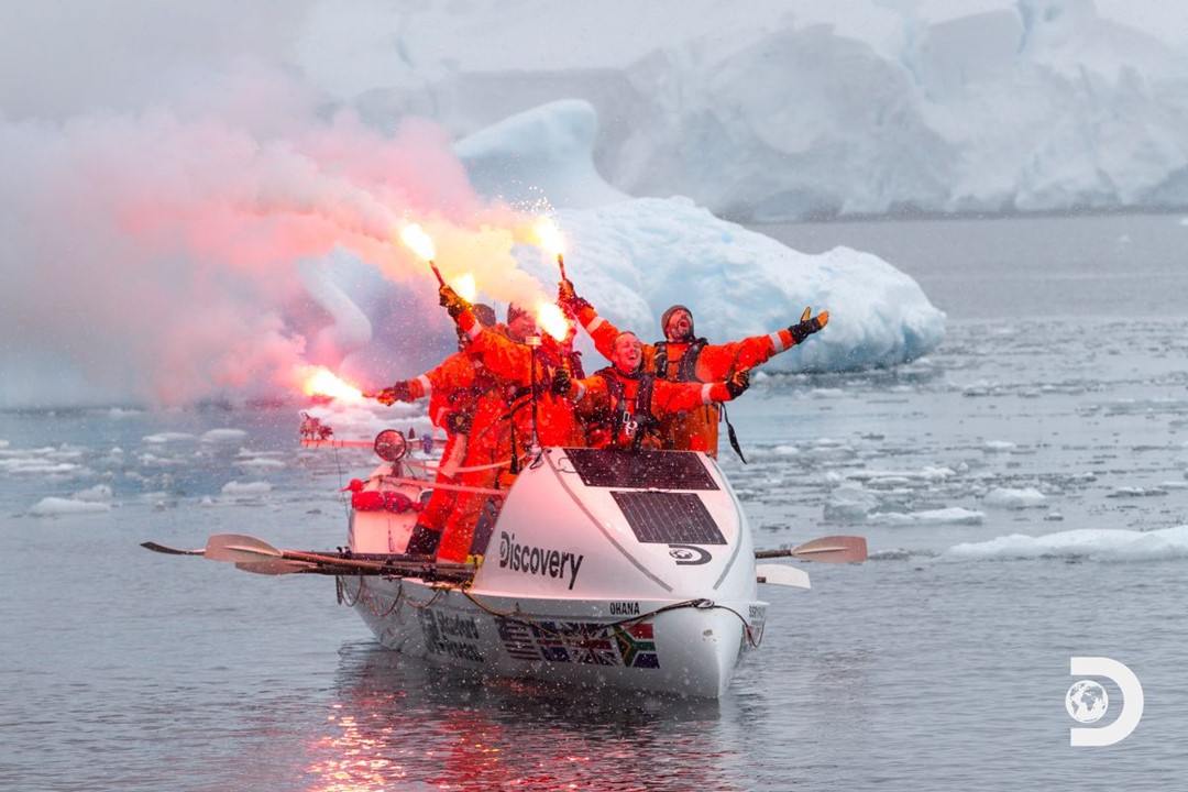 Jamie Douglas-Hamilton arriving in Antarctica, man-powered row