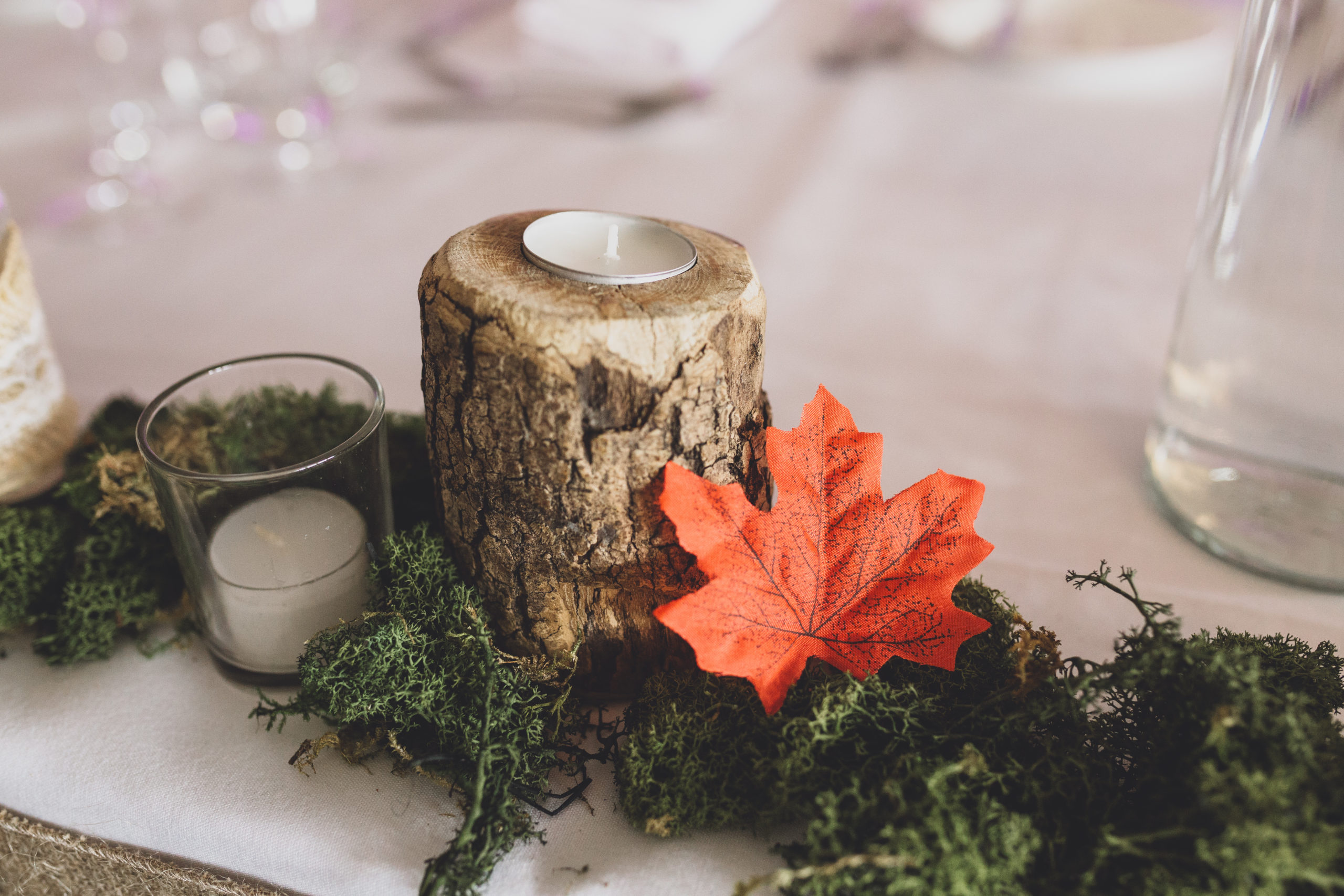 Autumn wedding decoration at Combermere Abbey