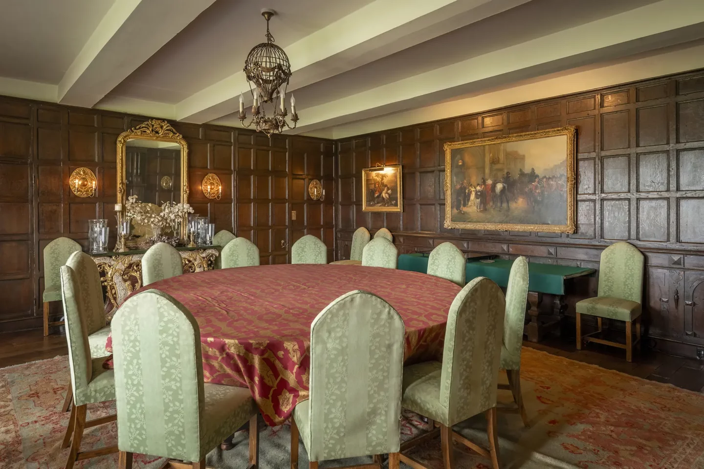 Combermere Abbey dining room