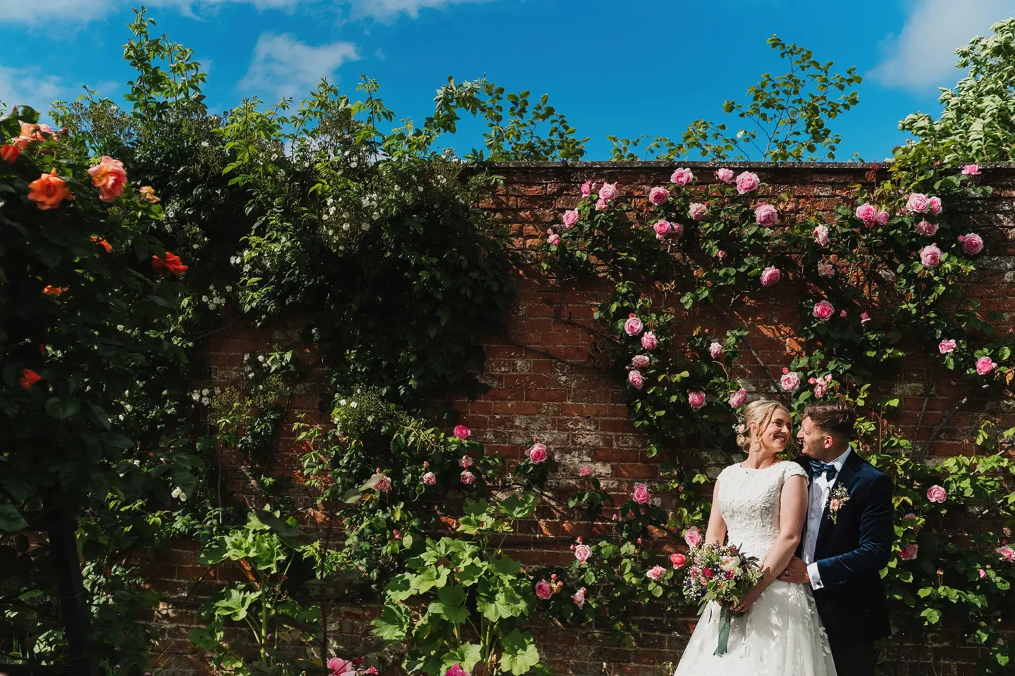 Combermere Abbey gardens in summer