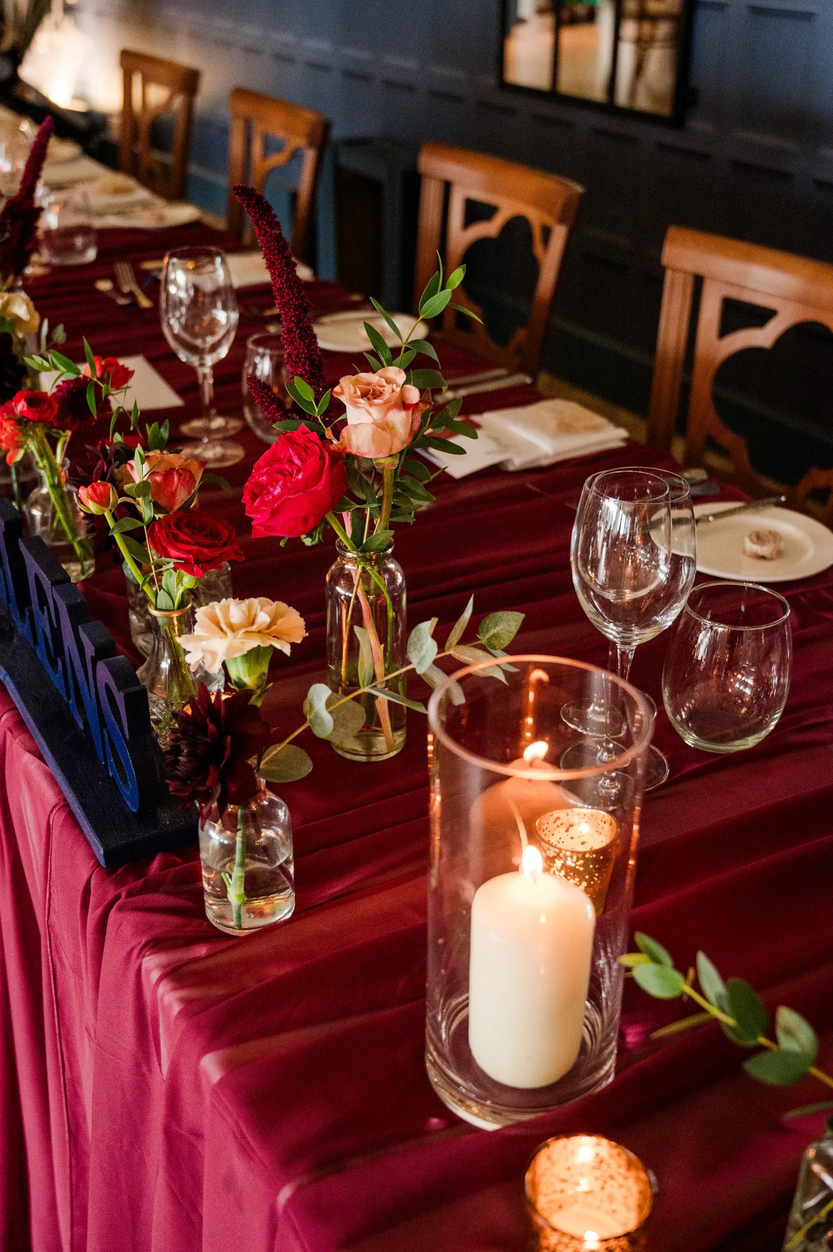 Combermere Abbey winter wedding breakfast