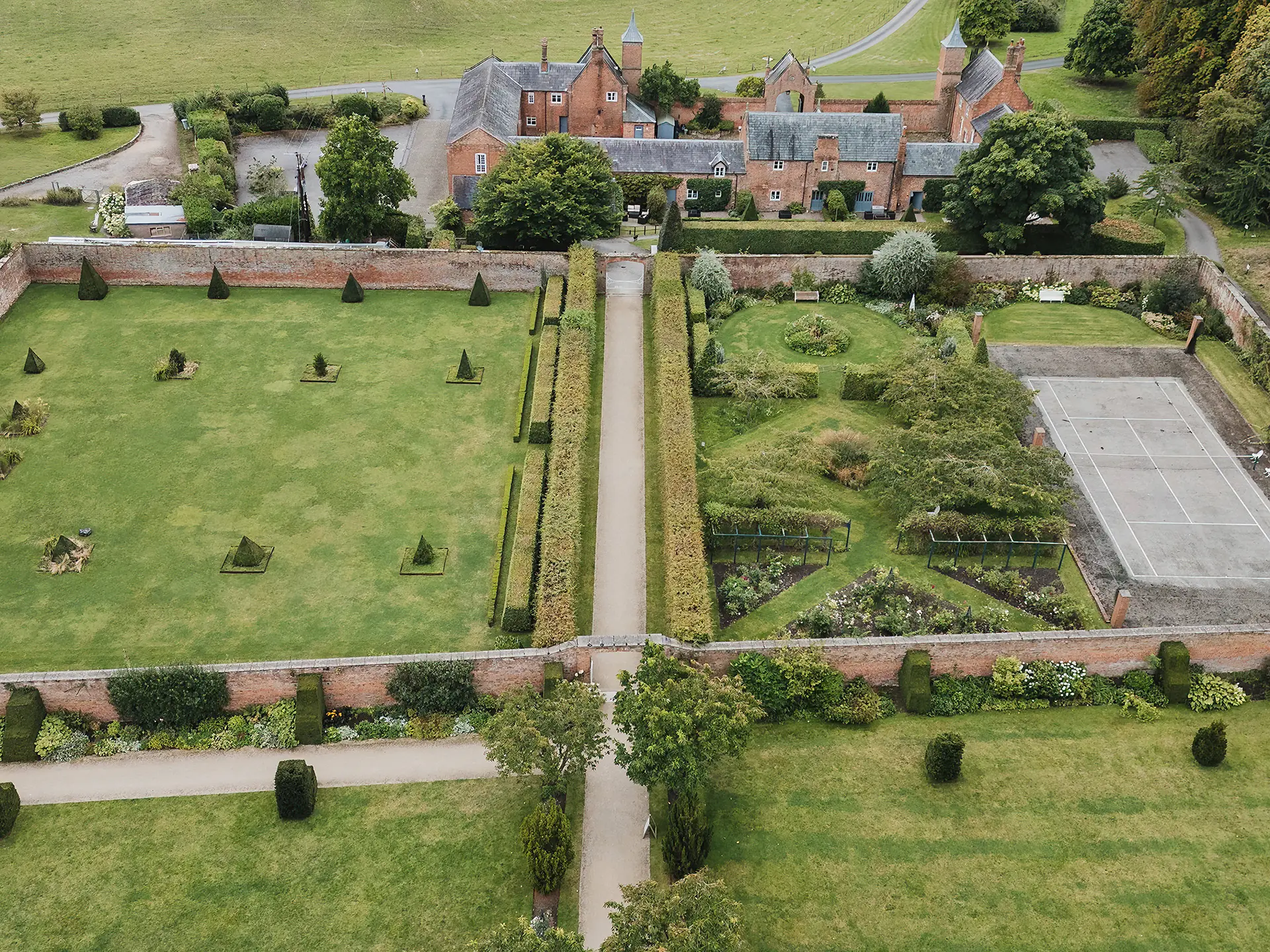 combermere abbey gardens drone