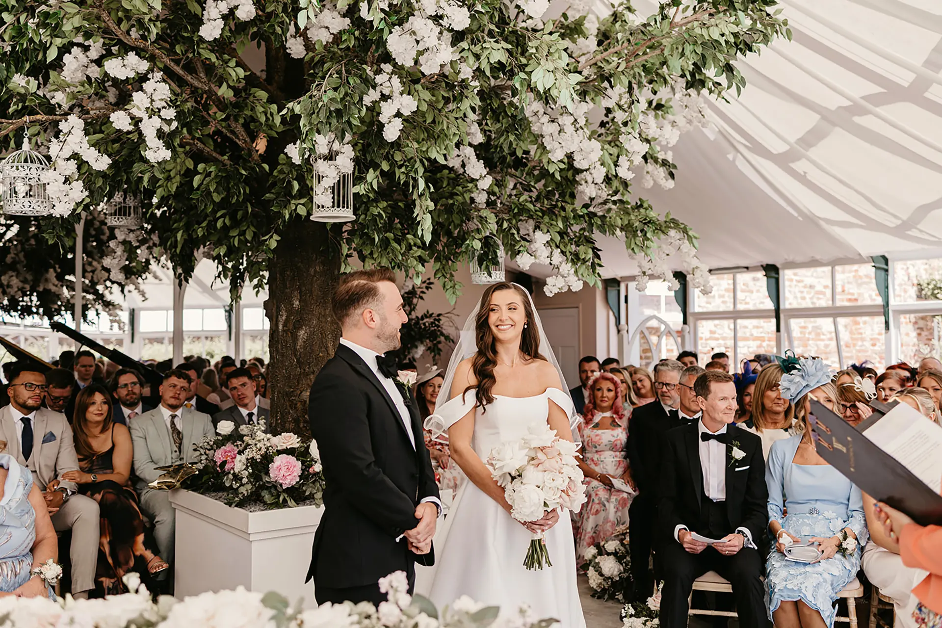 combermere abbey orangery wedding ceremony