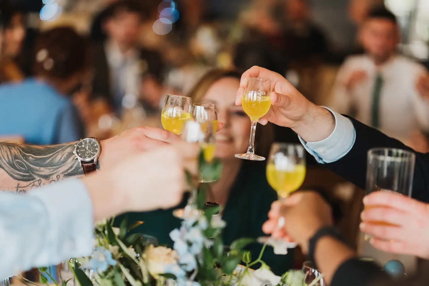 Combermere Abbey wedding breakfast drinks