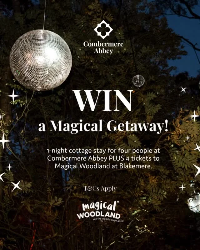 ✨GIVEAWAY TIME! ✨

Combermere Abbey and Magical Woodland have teamed up to give you the chance to WIN a 1-night stay for 4 guests in one of our charming courtyard Cottages PLUS 4 tickets (2 adults and 2 children plus parking!) to the spectacular @magicalwoodland event at Blakemere Village on the 29th November! 💫

Here’s how to enter:

1. Like this post ❤️
2. Follow @combermere_abbey and @magicalwoodland 
3. Tag 3 friends you’d take with you (Each comment = 1 entry!)

T&Cs apply: 
- Prize valid only for an overnight stay and visit to Magical Woodland on the 29th Nov 2025. 
- No date changes. 
- No dogs allowed. 
- No cash alternative.
- Giveaway ends 9th November! Winner will be contacted via DM thereafter. 
- 1 winner will be chosen from across all social channels. 
- This promotion is not sponsored or associated with Meta. 

Good luck! 🤞