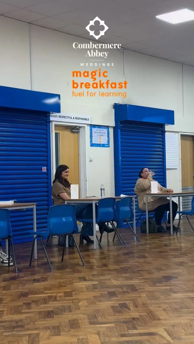 Last month, a group from our team headed to a primary school in Ellesmere Port for an Aspiration Day run by our charity partner, @magicbreakfast_uk who exist to champion and provide nourishing breakfasts that help children and young people learn and thrive. 

We spent the afternoon chatting with Year 6 students about what we do and how we got here, and hearing all about their plans for the future.

There were lots of great questions and plenty of laughs, and some hands-on fun in a workshop where students learned how different liquids change colour when
mixed, resulting in a refreshing drink to enjoy at the end, polished off with some healthy garnishes.

But more than anything, it was amazing to see the impact Magic Breakfast has on the children it supports. 

It really brought home why this partnership matters and inspired us to keep creating unforgettable moments, both here at Combermere and beyond.

If you’d like your wedding to play a part in supporting Magic Breakfast, speak to your Events Manager about how you can get involved. 💛

#combermereabbey #weddingvenue #combermereabbeyweddings #shropshireweddingvenue #magicbreakfast