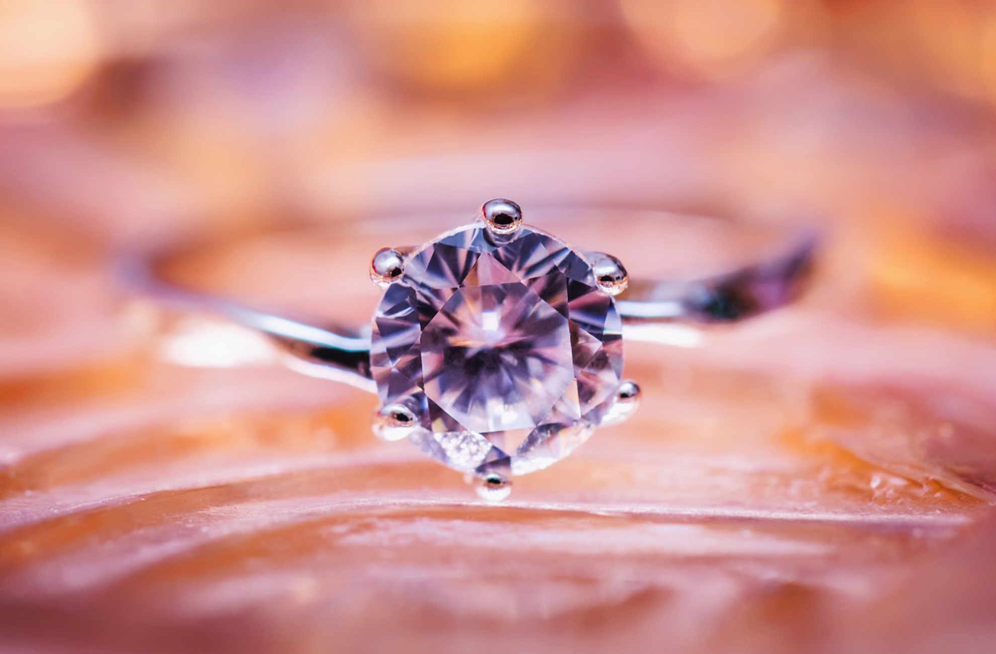 Close up of engagement ring ready for a proposal