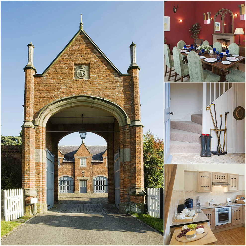 The beautiful archway leads you through to the cute cottages at Combermere Abbey