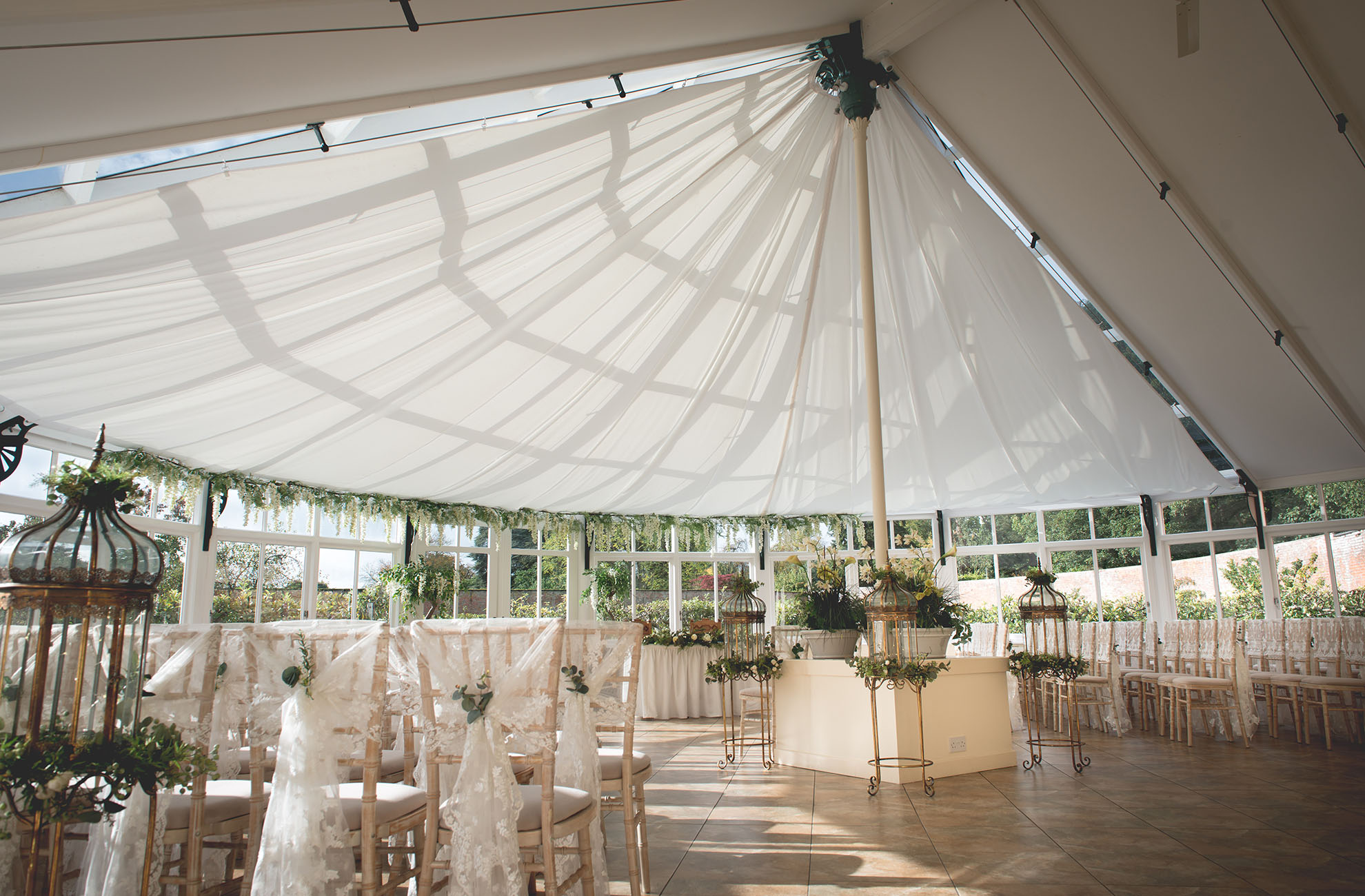 The Glasshouse at Combermere Abbey is the perfect setting for your wedding ceremony