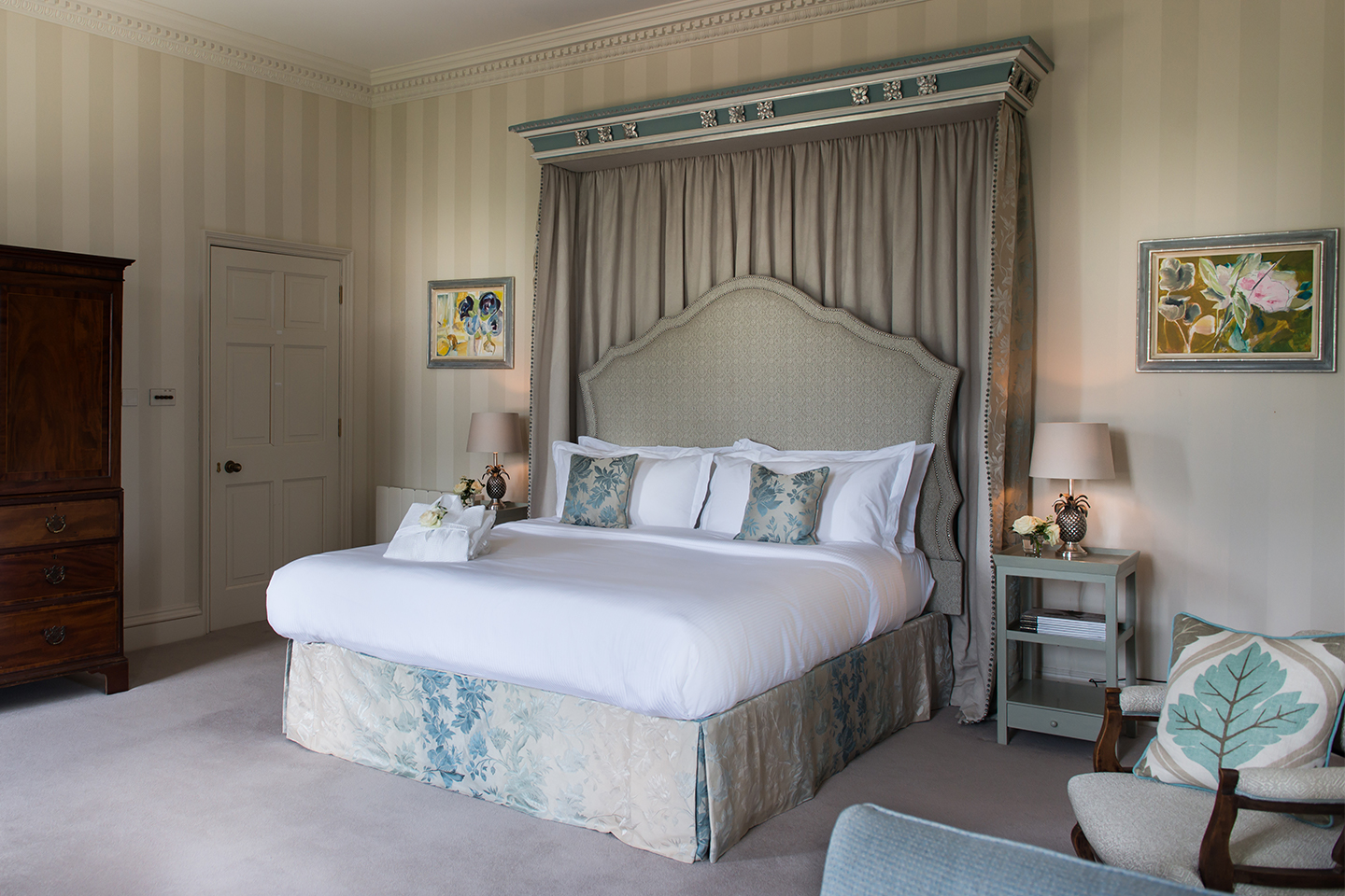 The Salamanca room in the North Wing offers utlimate luxury for your stay at Combermere Abbey Estate in Cheshire