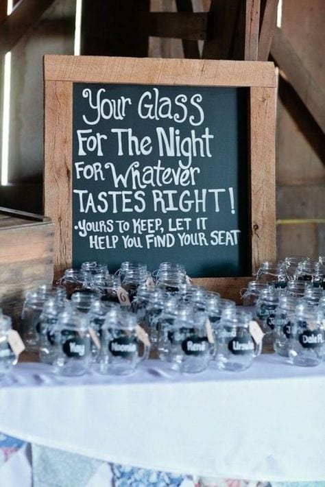 Reusable glass for wedding - ethical ideas